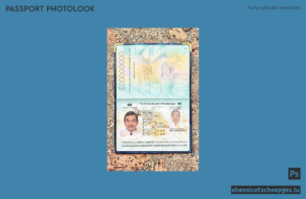 Beispielansicht für ein Passfoto der Bahamas